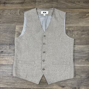 Joseph Abboud Suit Vest Mens S Dark Beige Brown Waistcoat Formal Corpcore